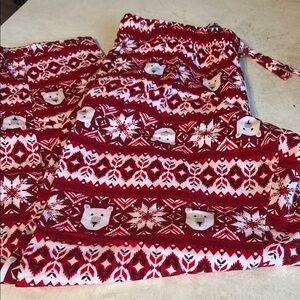 Old Navy Red and White Nordic Pajamas Intimates & Sleepwear